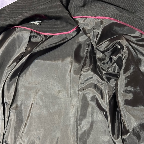 VTG GEORGE WOMENS BRAND BLACK LINED 1 BUTTOM BLAZER SHOULDER PADS POCKETS 6 - Picture 10 of 12